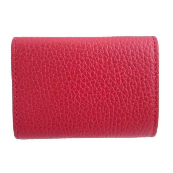 GUCCI Red Leather GG Marmont Wallet - Picture 4 of 10